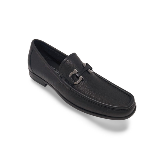 Ferragamo Gancini Moccasin Black